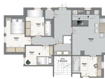 Apartment Appartement/Fewo, Bad, WC, 4 Schlafräume - Features photo 27